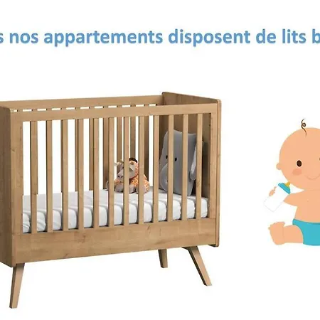T2 En Coeur De - 2 Lits + Lit Bebe - Wifi - Imprimante Appartement